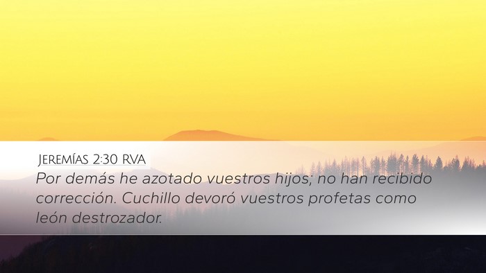 Jeremías 2:30 RVA Bible Verse Image