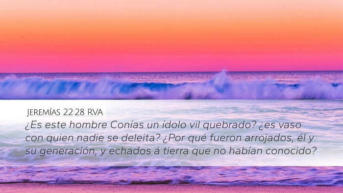 Jeremías 22:28 RVA Bible Verse Image