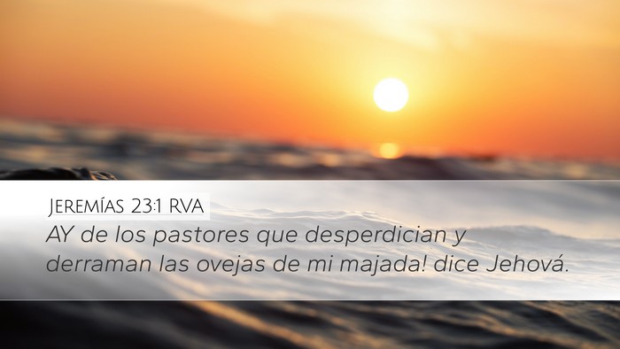 Jeremías 23:1 RVA Bible Verse Image