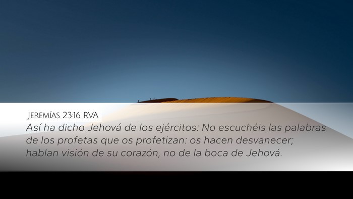 Jeremías 23:16 RVA Bible Verse Image