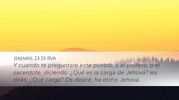 Jeremías 23:33 RVA Bible Verse Image