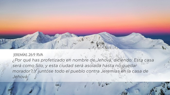 Jeremías 26:9 RVA Bible Verse Image