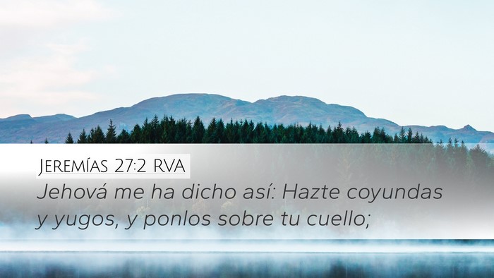 Jeremías 27:2 RVA Bible Verse Image