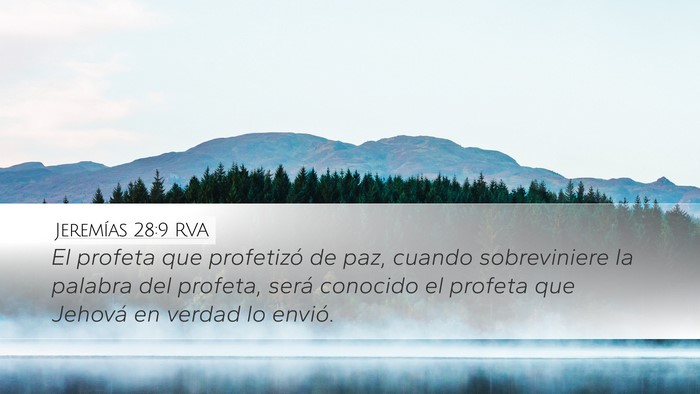 Jeremías 28:9 RVA Bible Verse Image