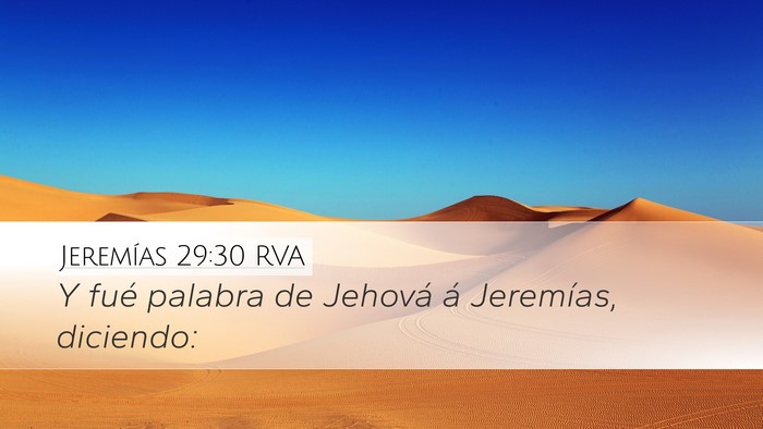 Jeremías 29:30 RVA Bible Verse Image