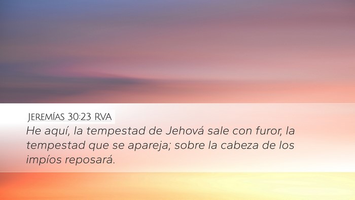 Jeremías 30:23 RVA Bible Verse Image