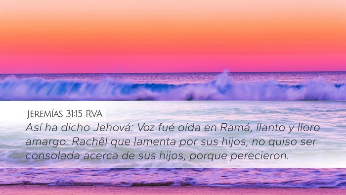 Jeremías 31:15 RVA Bible Verse Image