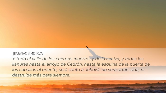 Jeremías 31:40 RVA Bible Verse Image