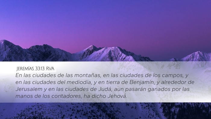 Jeremías 33:13 RVA Bible Verse Image