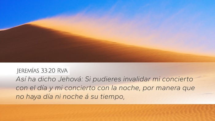 Jeremías 33:20 RVA Bible Verse Image
