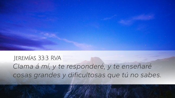 Jeremías 33:3 RVA Bible Verse Image