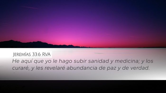 Jeremías 33:6 RVA Bible Verse Image