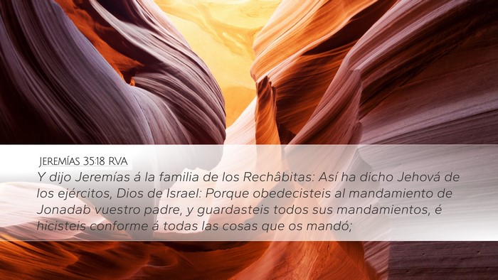 Jeremías 35:18 RVA Bible Verse Image