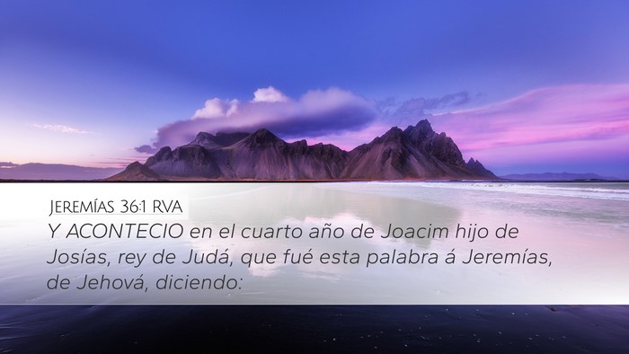 Jeremías 36:1 RVA Bible Verse Image