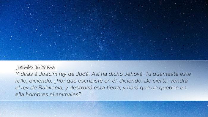 Jeremías 36:29 RVA Bible Verse Image