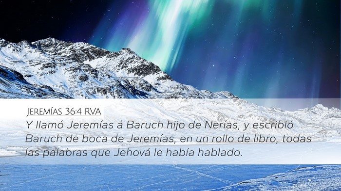 Jeremías 36:4 RVA Bible Verse Image