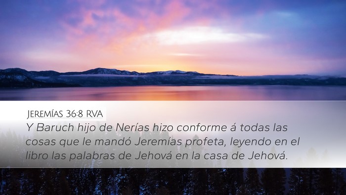 Jeremías 36:8 RVA Bible Verse Image