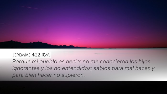 Jeremías 4:22 RVA Bible Verse Image