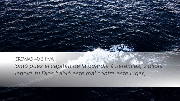 Jeremías 40:2 RVA Bible Verse Image