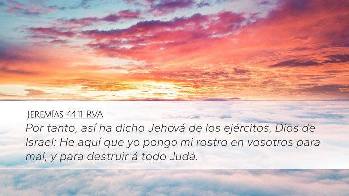 Jeremías 44:11 RVA Bible Verse Image