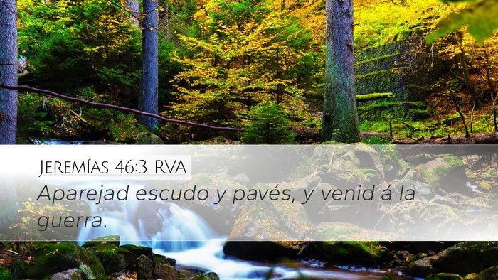 Jeremías 46:3 RVA Bible Verse Image