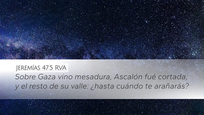 Jeremías 47:5 RVA Bible Verse Image