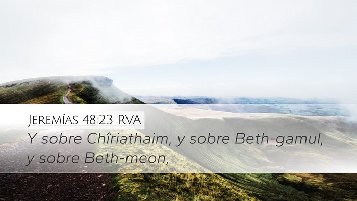 Jeremías 48:23 RVA Bible Verse Image