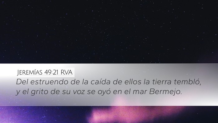 Jeremías 49:21 RVA Bible Verse Image