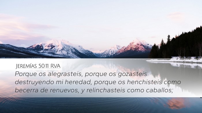 Jeremías 50:11 RVA Bible Verse Image