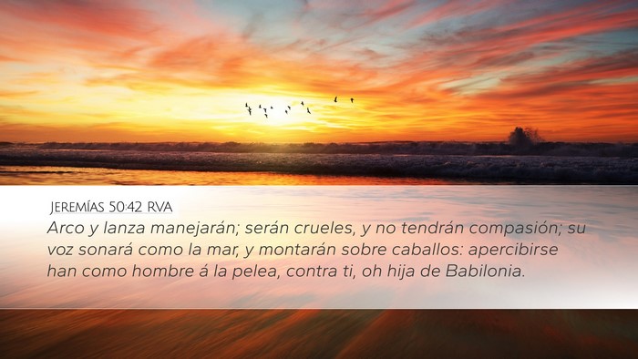 Jeremías 50:42 RVA Bible Verse Image