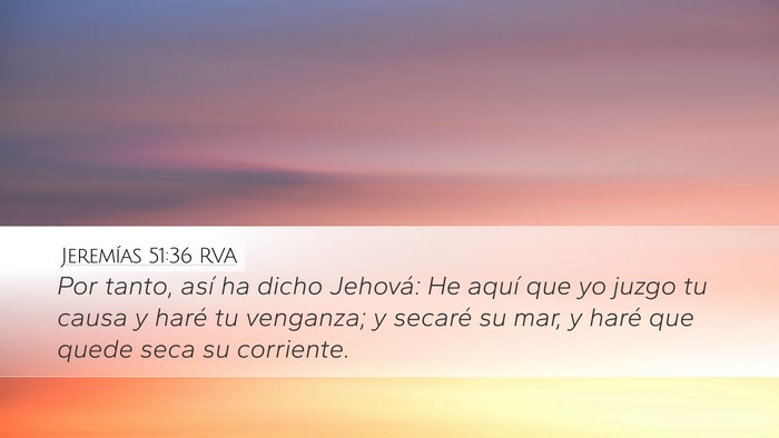 Jeremías 51:36 RVA Bible Verse Image