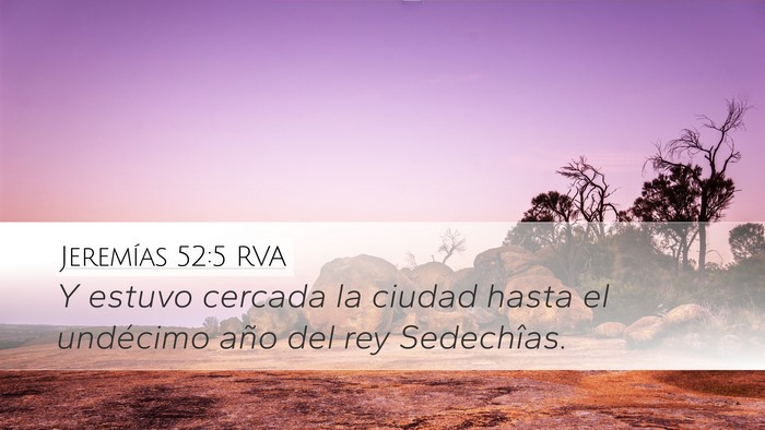 Jeremías 52:5 RVA Bible Verse Image