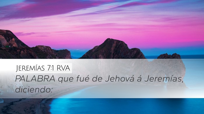 Jeremías 7:1 RVA Bible Verse Image