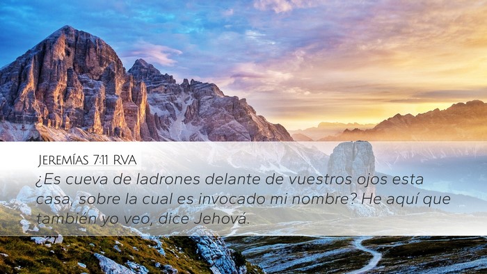 Jeremías 7:11 RVA Bible Verse Image