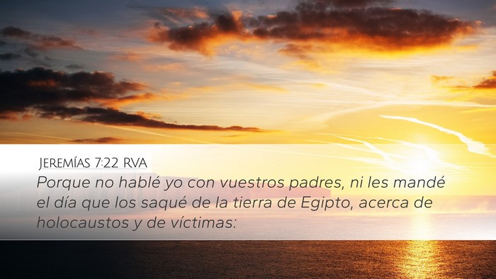 Jeremías 7:22 RVA Bible Verse Image