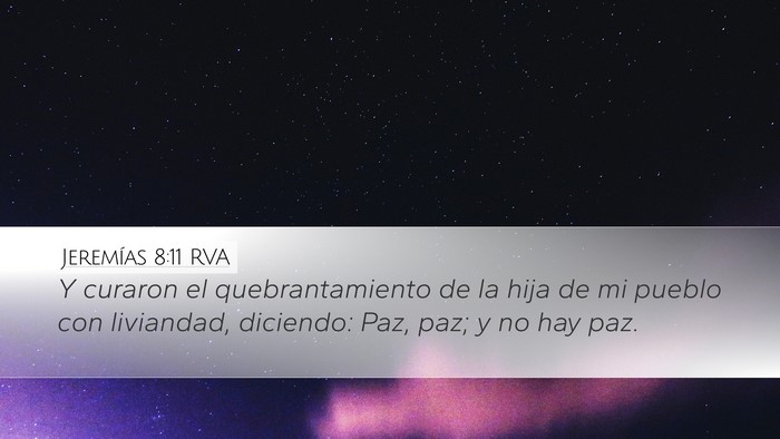 Jeremías 8:11 RVA Bible Verse Image