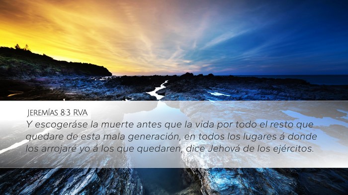 Jeremías 8:3 RVA Bible Verse Image