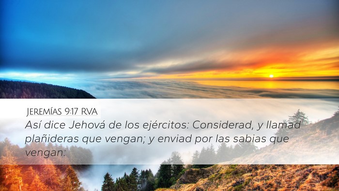 Jeremías 9:17 RVA Bible Verse Image