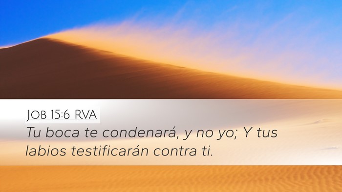 Job 15:6 RVA Bible Verse Image