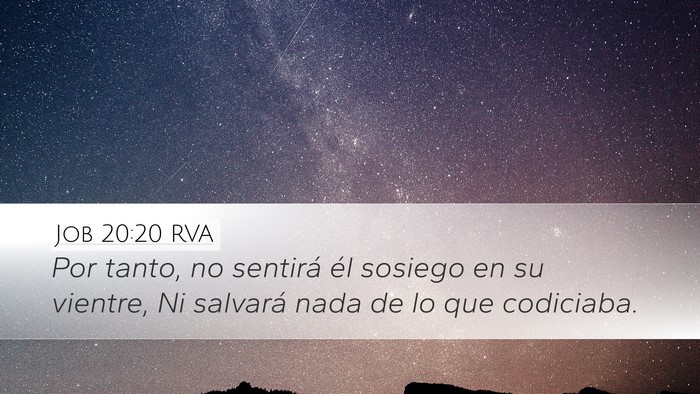 Job 20:20 RVA Bible Verse Image