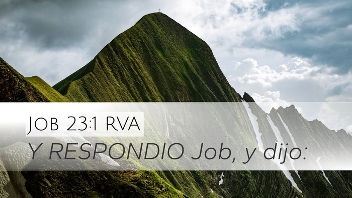 Job 23:1 RVA Desktop Wallpaper - Y RESPONDIO Job, y - Desktop Bible Verse Wallpaper