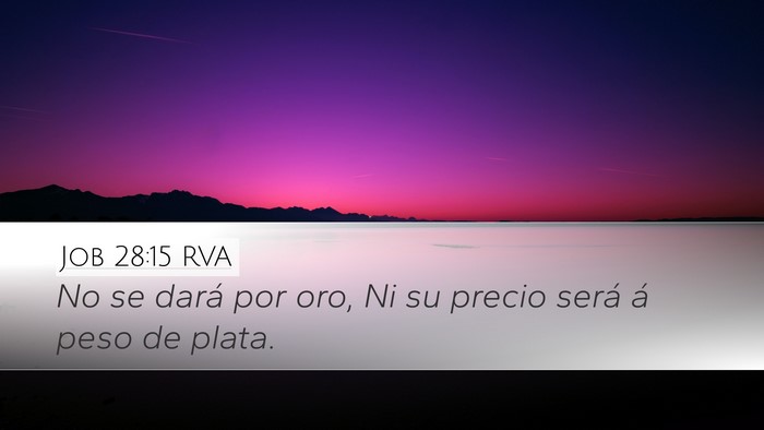 Job 28:15 RVA Bible Verse Image