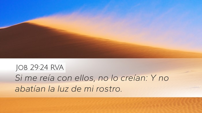 Job 29:24 RVA Bible Verse Image