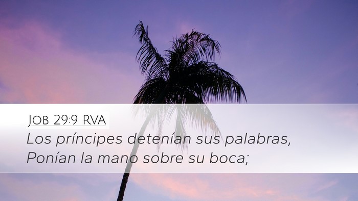 Job 29:9 RVA Bible Verse Image