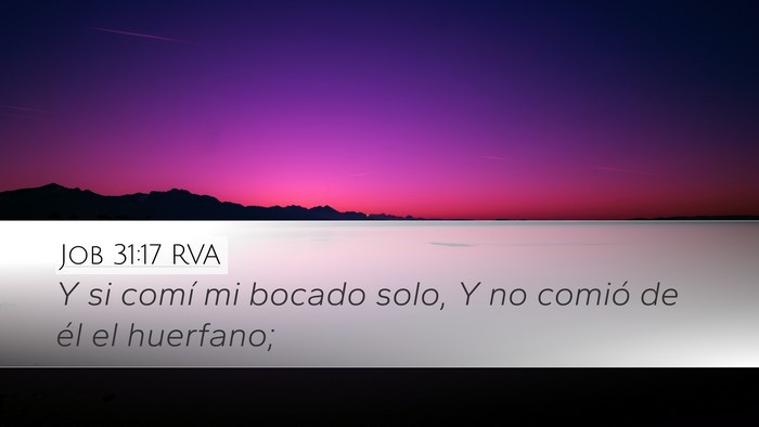 Job 31:17 RVA Bible Verse Image