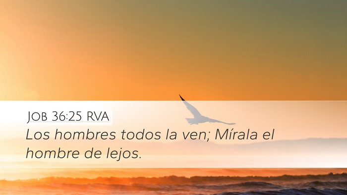 Job 36:25 RVA Desktop Wallpaper - Los hombres todos la ven; Mírala el hombre de - Desktop Bible Verse Wallpaper