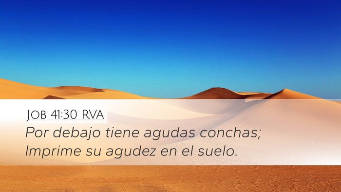 Job 41:30 RVA Desktop Wallpaper - Por debajo tiene agudas conchas; Imprime su - Desktop Bible Verse Wallpaper