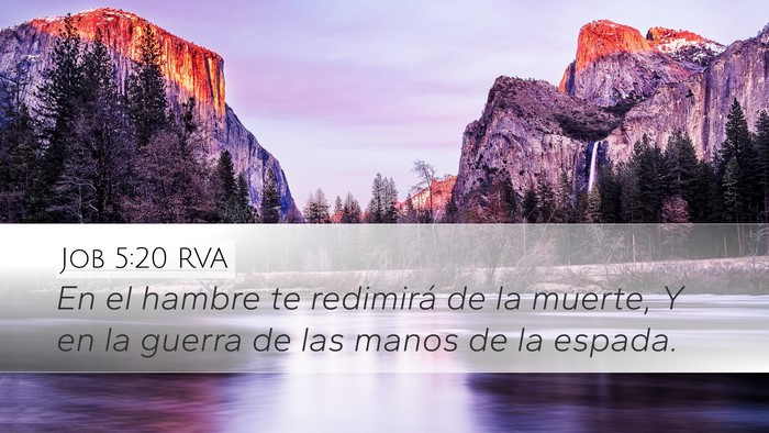 Job 5:20 RVA Bible Verse Image