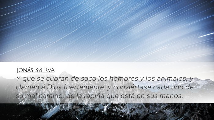 Jonás 3:8 RVA Bible Verse Image