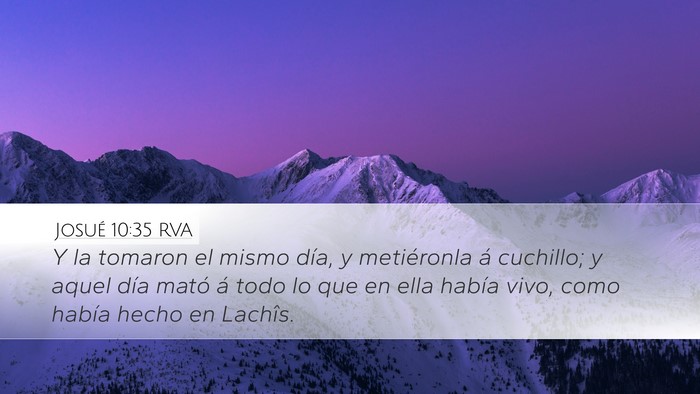 Josué 10:35 RVA Bible Verse Image